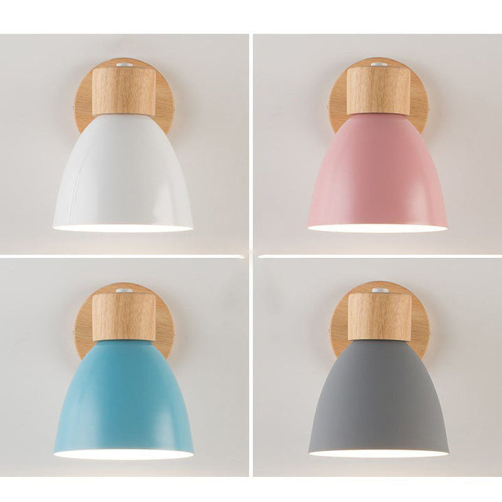 Kinkiet ścienny drewniany z regulowanym ramieniem do sypialni i salonu