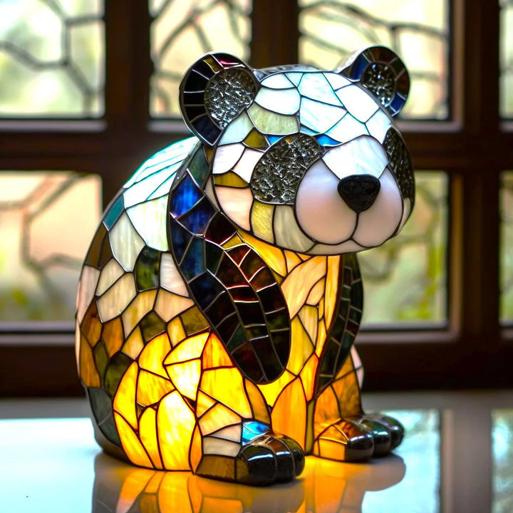 Lampa stołowa witrażowa w kształcie zwierzęcia na USB do sypialni i salonu