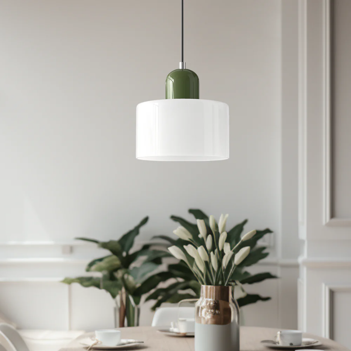 Lampa wisząca ze szkła kompaktowa nad stół do jadalni i kuchni