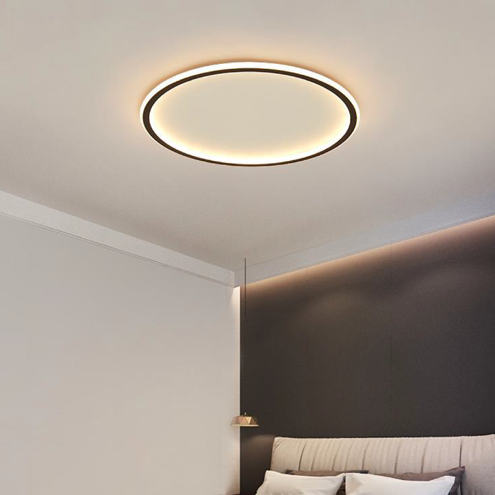 Lampa sufitowa LED okrągła ściemniana do salonu i sypialni