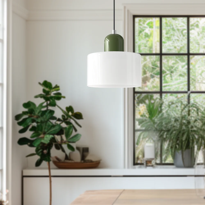 Lampa wisząca ze szkła kompaktowa nad stół do jadalni i kuchni