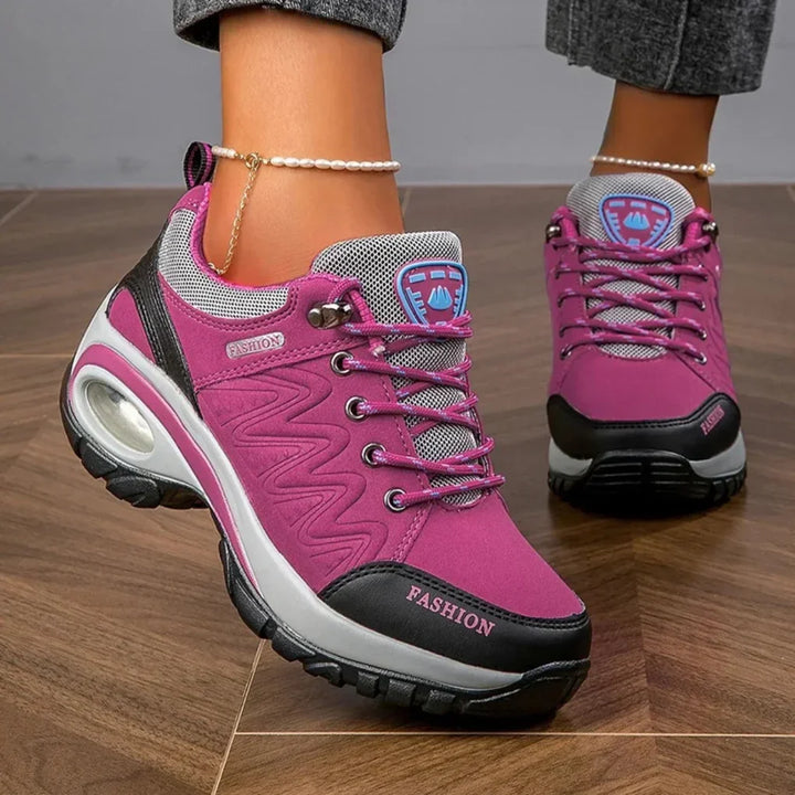 Buty trekkingowe damskie na grubej podeszwie