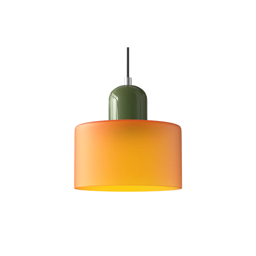 Lampa wisząca ze szkła kompaktowa nad stół do jadalni i kuchni