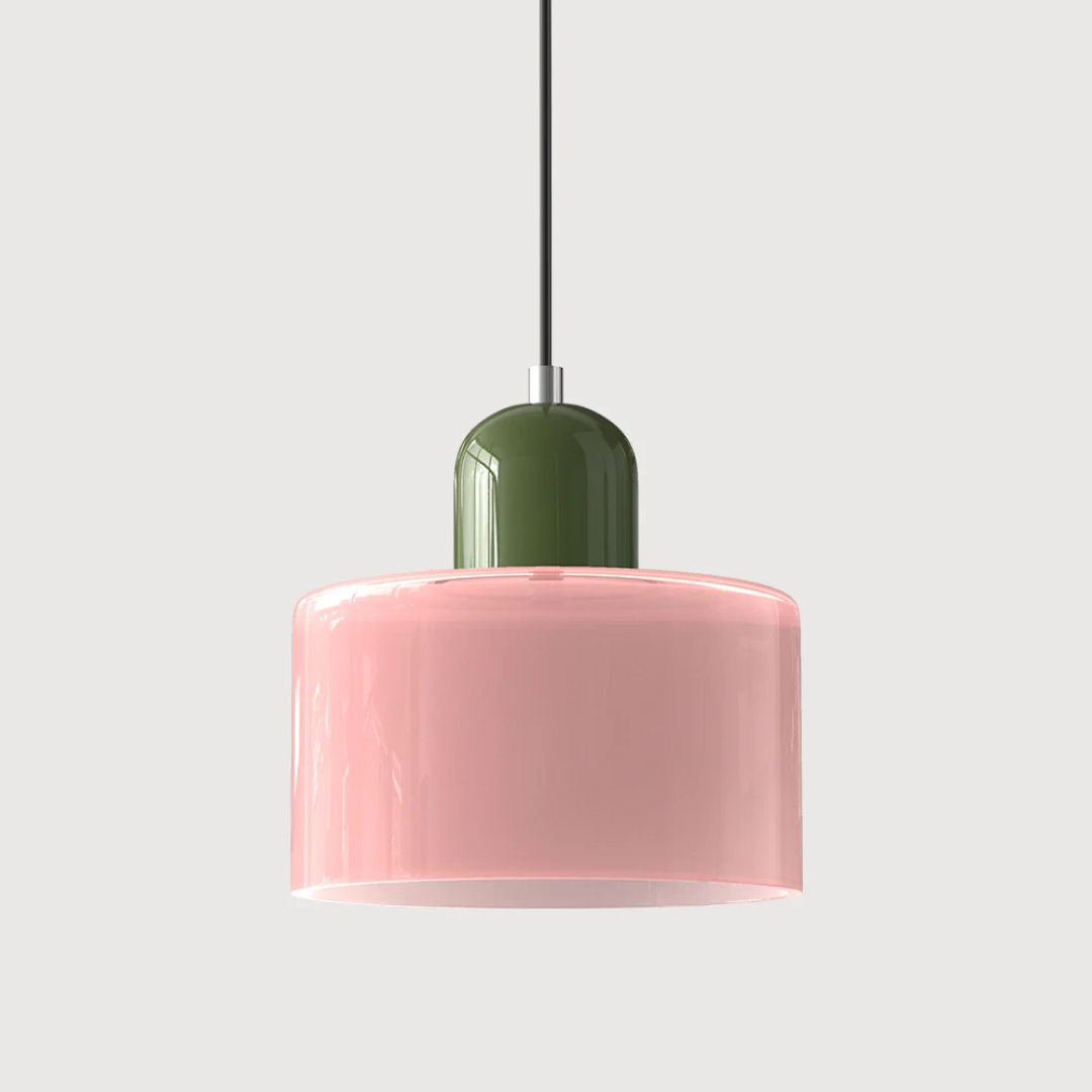Lampa wisząca ze szkła kompaktowa nad stół do jadalni i kuchni