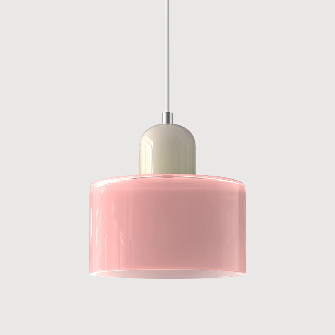 Lampa wisząca ze szkła kompaktowa nad stół do jadalni i kuchni