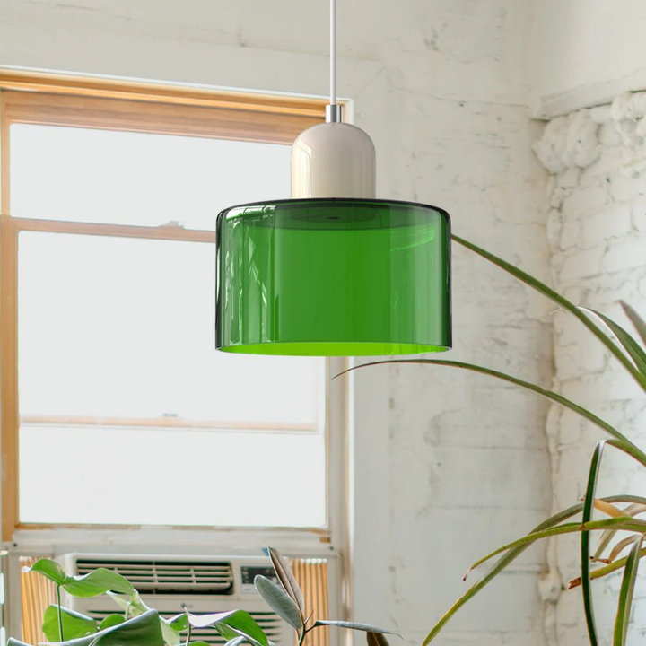 Lampa wisząca ze szkła kompaktowa nad stół do jadalni i kuchni