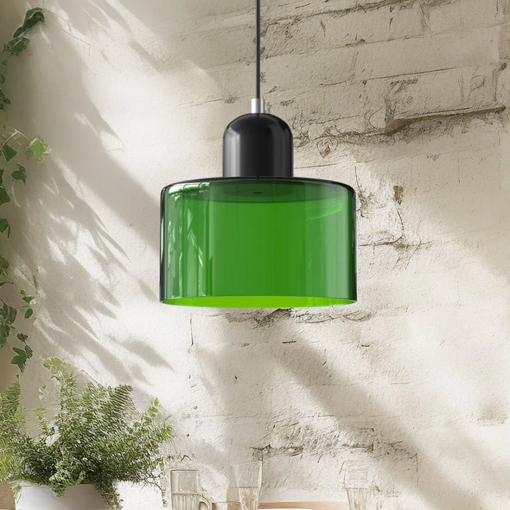 Lampa wisząca ze szkła kompaktowa nad stół do jadalni i kuchni