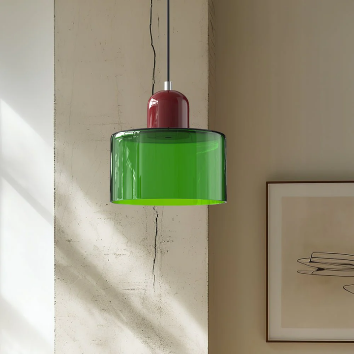 Lampa wisząca ze szkła kompaktowa nad stół do jadalni i kuchni