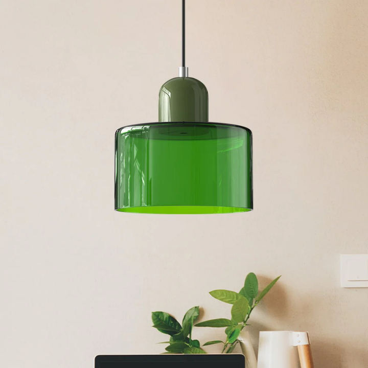 Lampa wisząca ze szkła kompaktowa nad stół do jadalni i kuchni