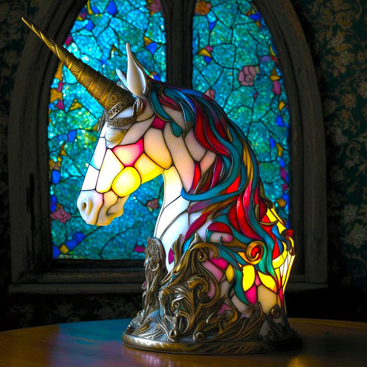Lampa stołowa witrażowa w kształcie zwierzęcia na USB do sypialni i salonu