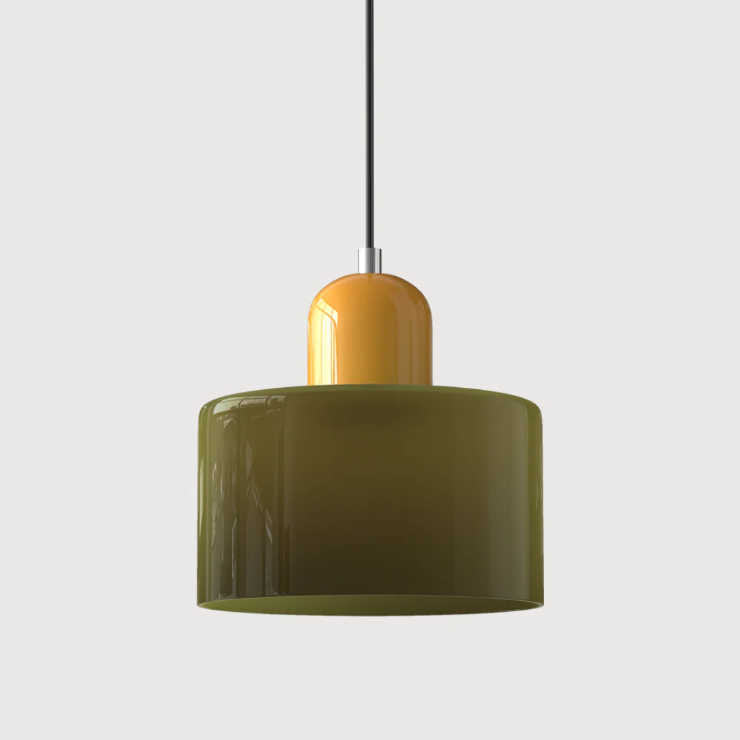 Lampa wisząca ze szkła kompaktowa nad stół do jadalni i kuchni