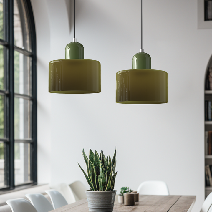 Lampa wisząca szklana kolorowa nad stół do jadalni i kuchni