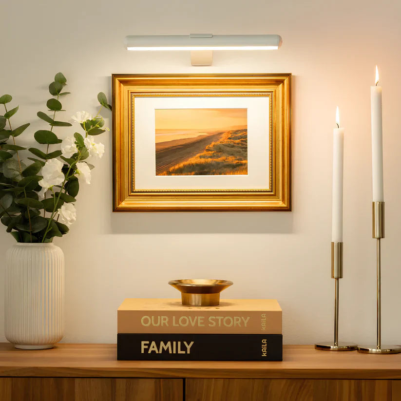 Bezprzewodowa lampa obrazowa LED z baterią i kinkietem