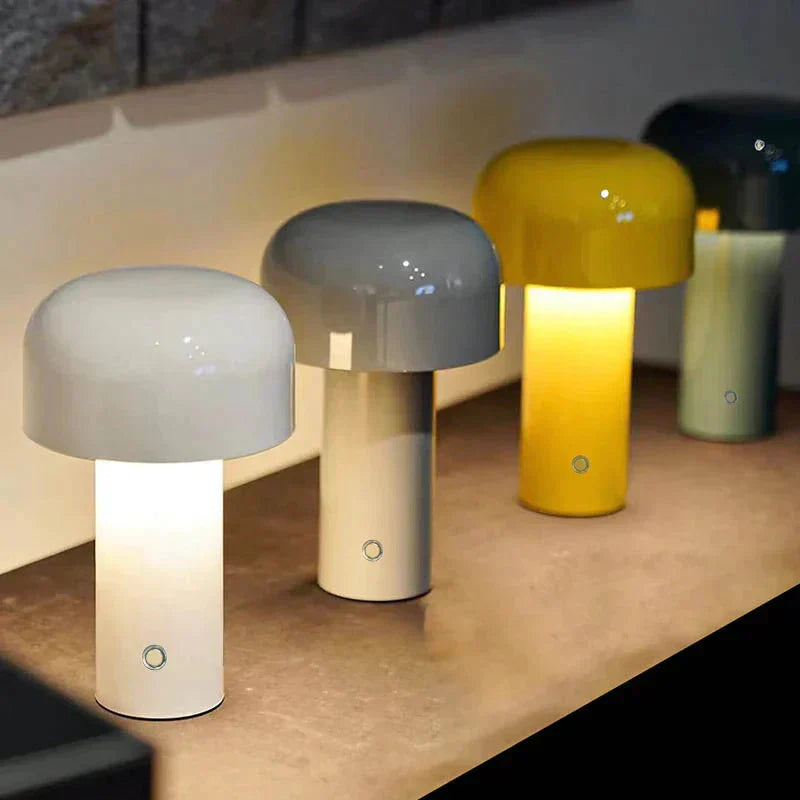 Bezprzewodowa lampa stołowa LED w kształcie grzybka z akumulatorem