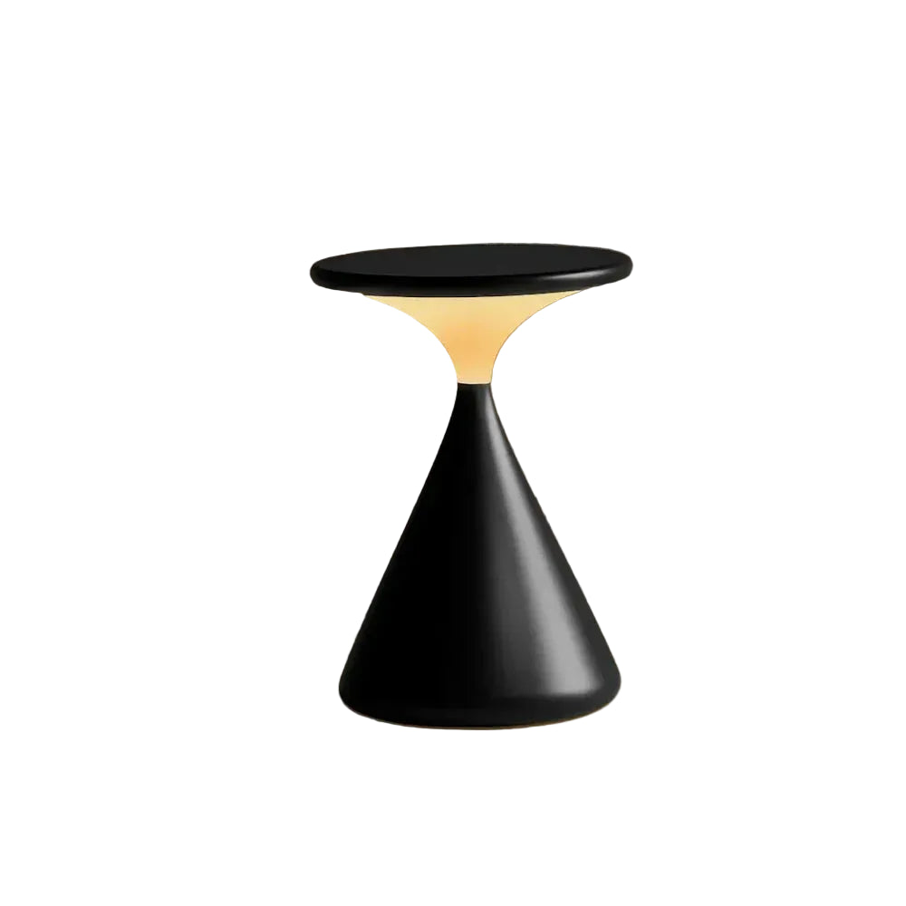 Bezprzewodowa lampka nocna o geometrycznym kształcie stożka