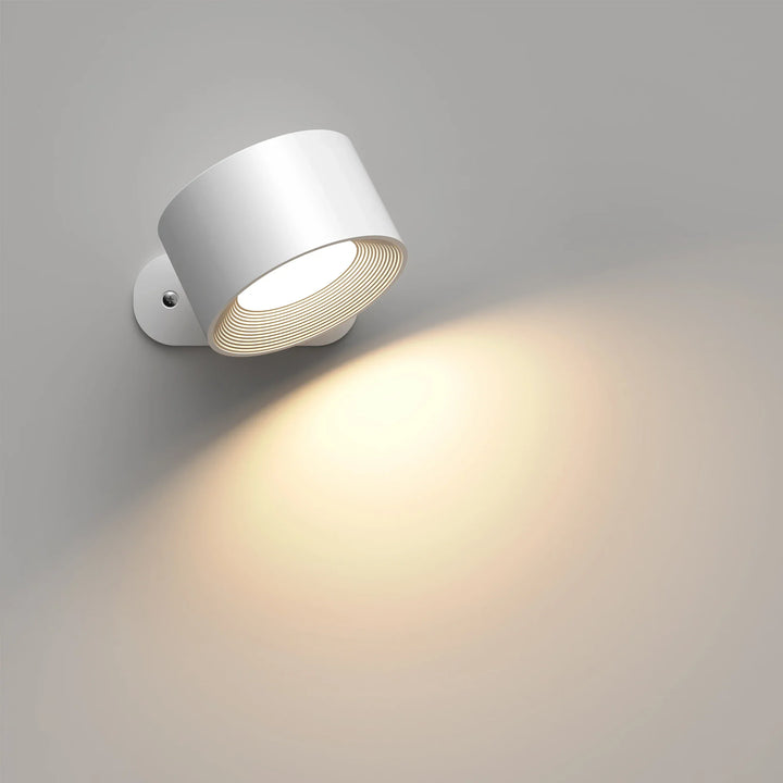 Bezprzewodowa magnetyczna lampa ścienna LED z obrotowym kinkietem i ładowaniem USB