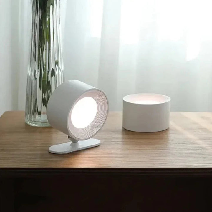 Bezprzewodowa magnetyczna lampa ścienna LED z obrotowym kinkietem i ładowaniem USB