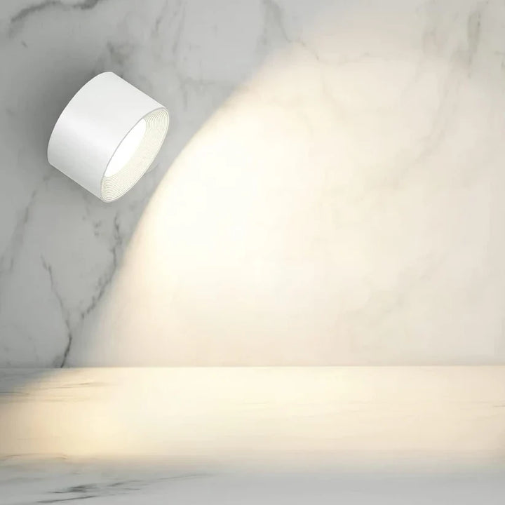 Bezprzewodowa magnetyczna lampa ścienna LED z obrotowym kinkietem i ładowaniem USB