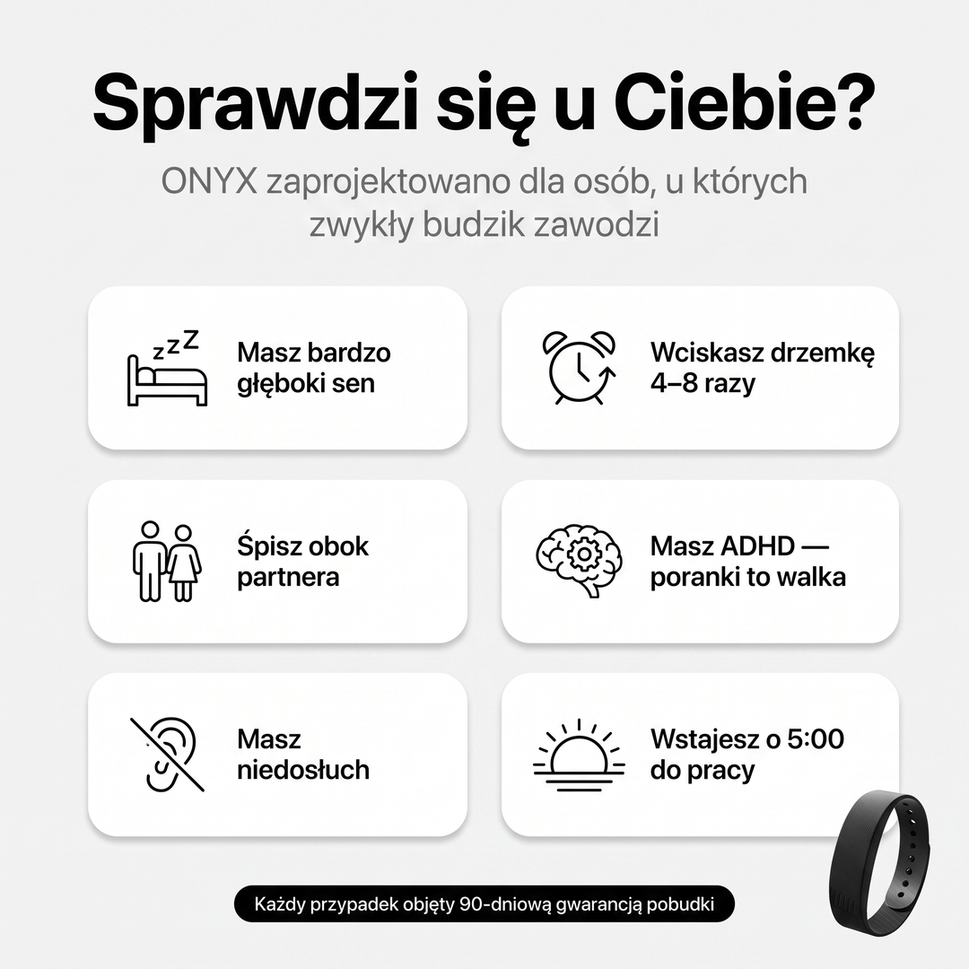 Budzik wibracyjny na nadgarstek cichy bez dźwięku