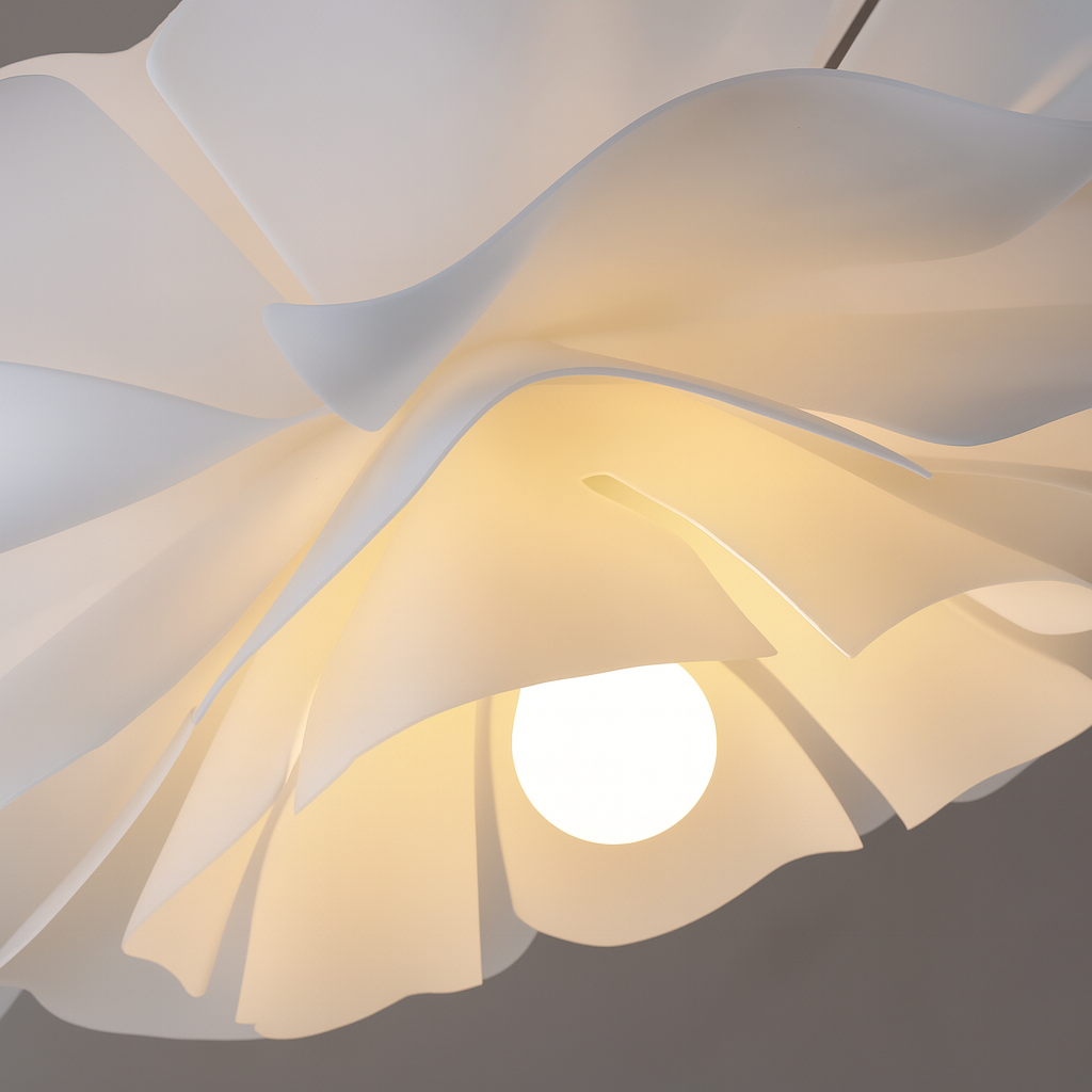 Lampa wisząca kwiat akrylowa duża nad stół do jadalni i salonu