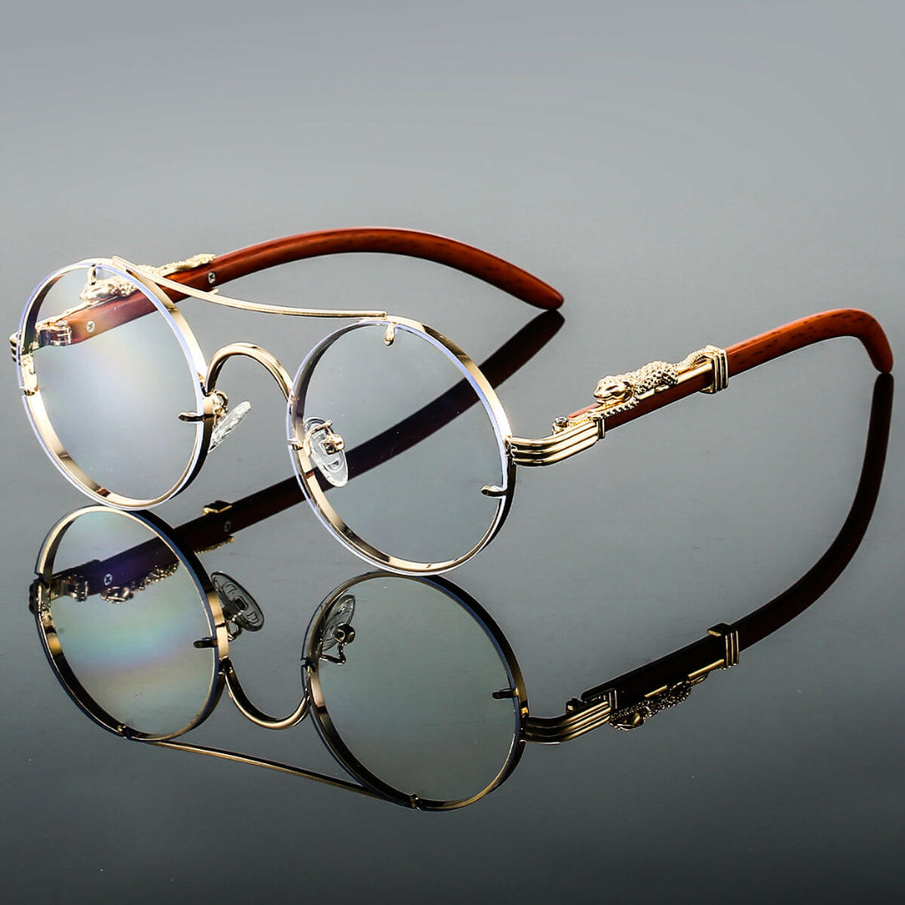 Okulary przeciwsłoneczne owalne w metalowej oprawce unisex