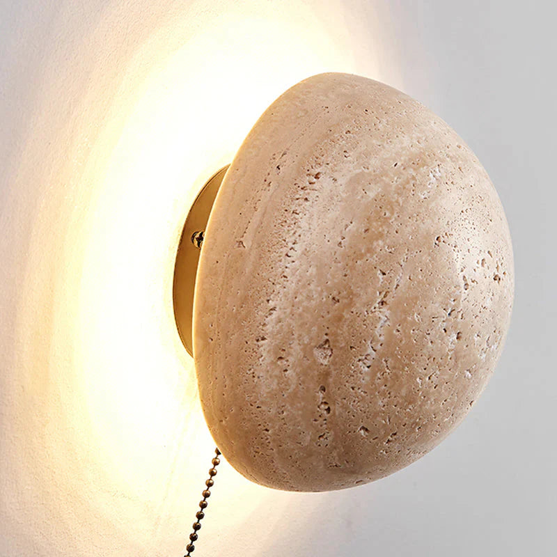 Dekoracyjna lampa ścienna z kamienia naturalnego