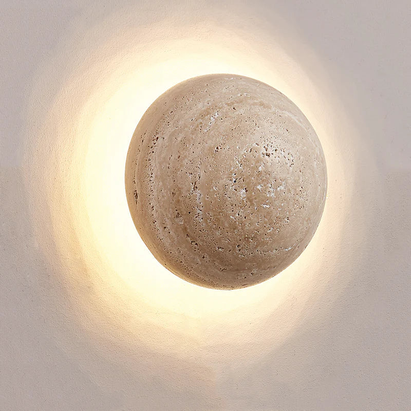 Dekoracyjna lampa ścienna z kamienia naturalnego