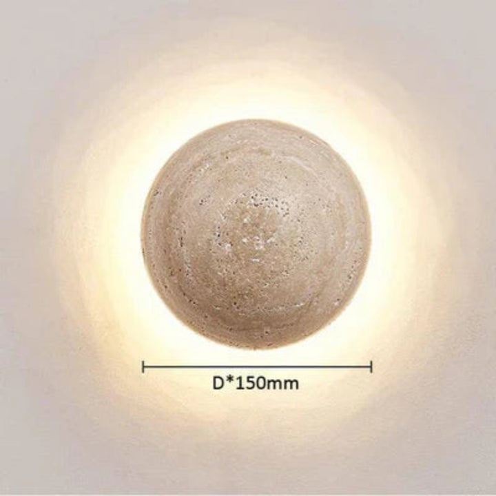 Dekoracyjna lampa ścienna z kamienia naturalnego
