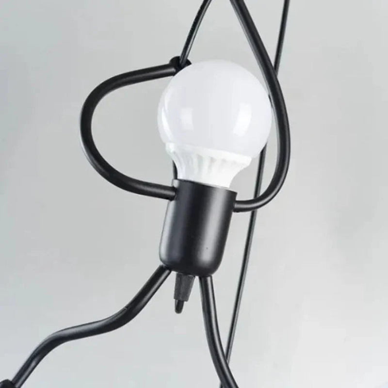 Dekoracyjna lampa wisząca w kształcie mężczyzny