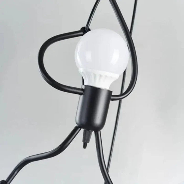 Dekoracyjna lampa wisząca w kształcie mężczyzny