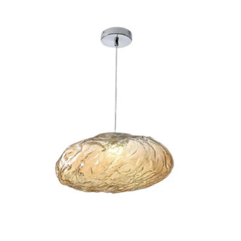 Designerska lampa wisząca ze szkła artystycznego abażur w kształcie chmurki z fakturą