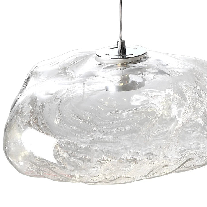 Designerska lampa wisząca ze szkła artystycznego abażur w kształcie chmurki z fakturą