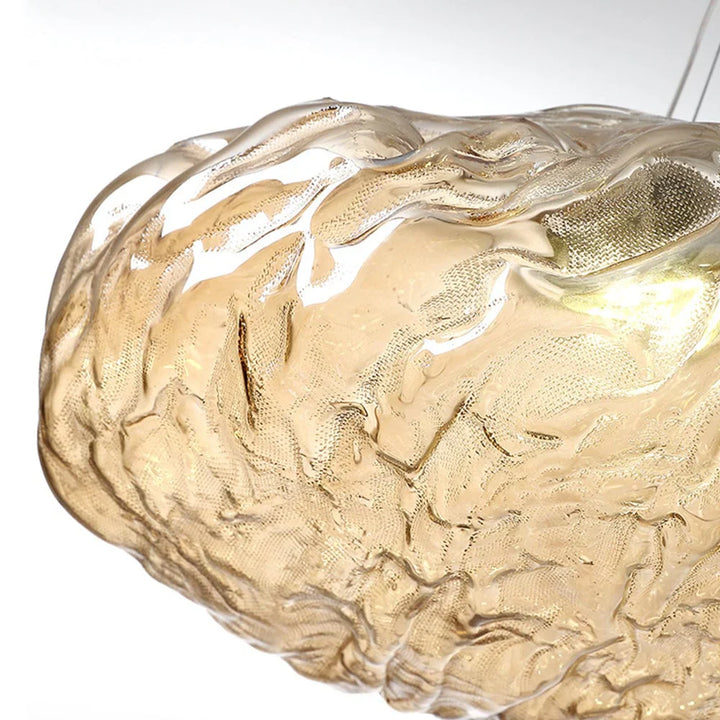 Designerska lampa wisząca ze szkła artystycznego abażur w kształcie chmurki z fakturą