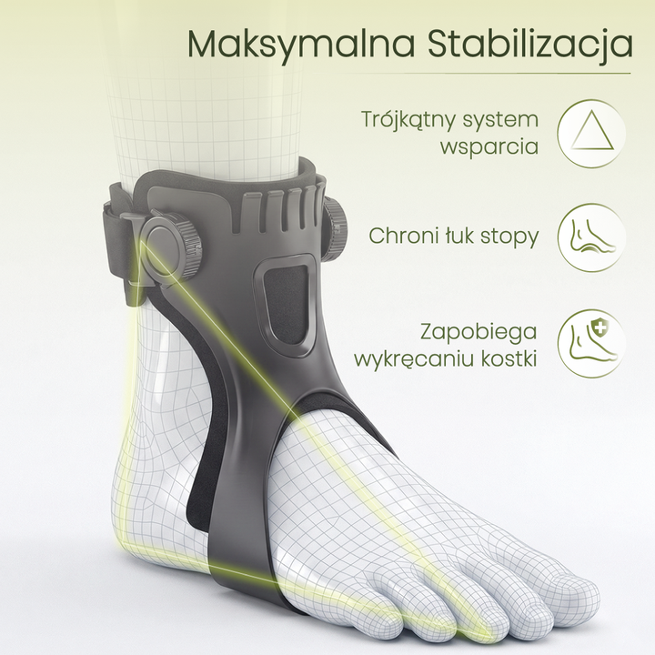 Orteza na opadającą stopę stabilizator kostki regulowany