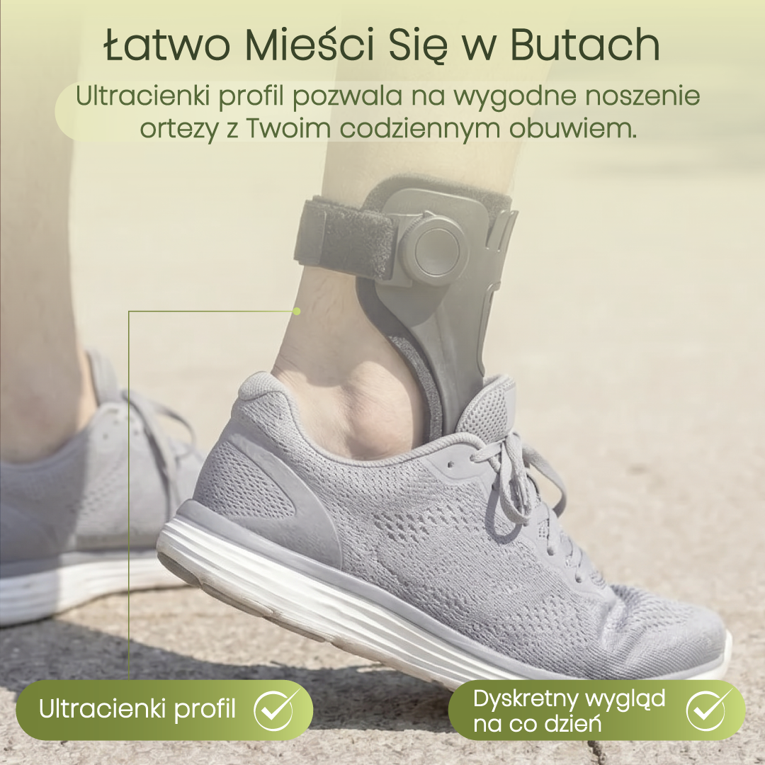 Orteza na opadającą stopę stabilizator kostki regulowany