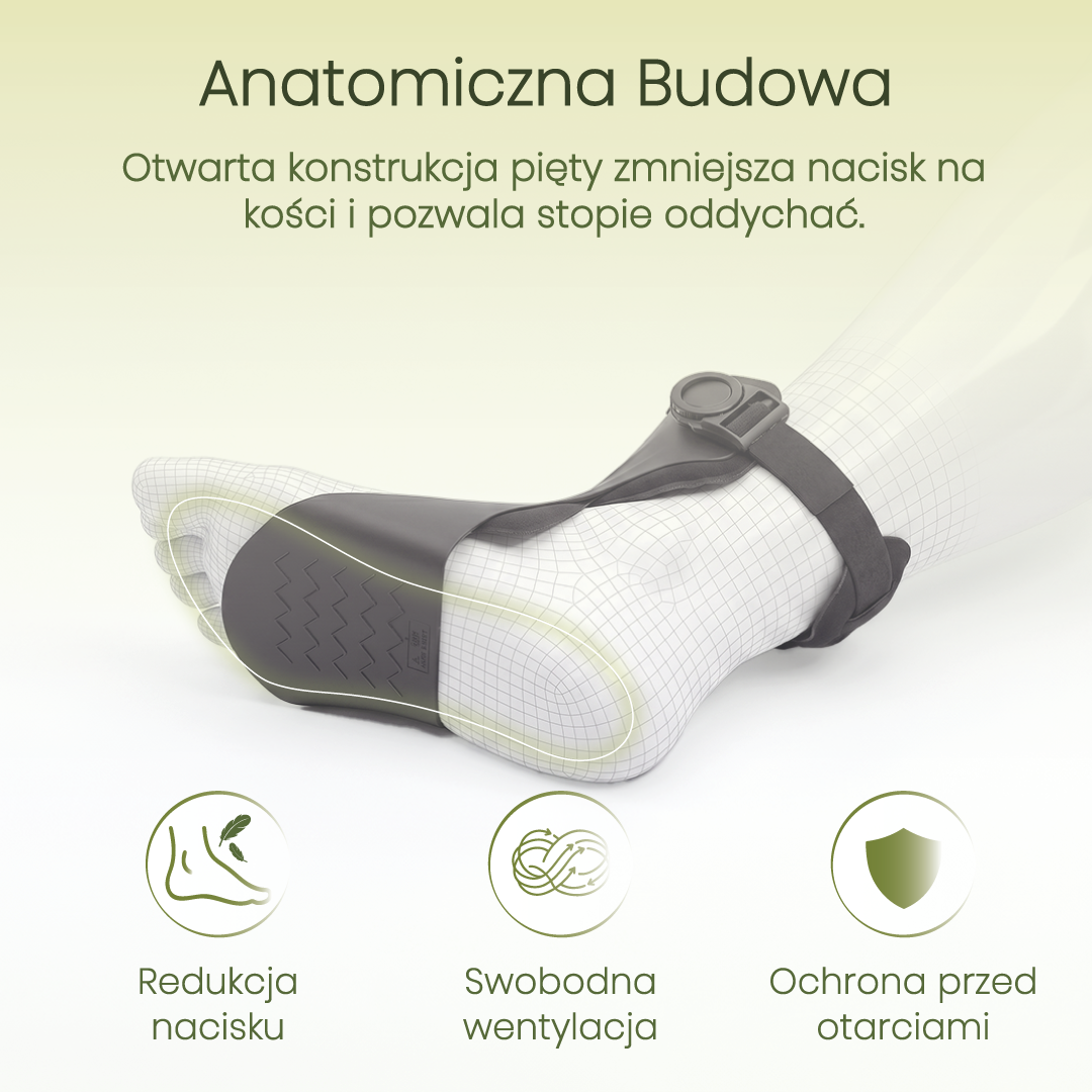 Orteza na opadającą stopę stabilizator kostki regulowany