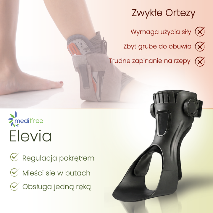 Orteza na opadającą stopę stabilizator kostki regulowany