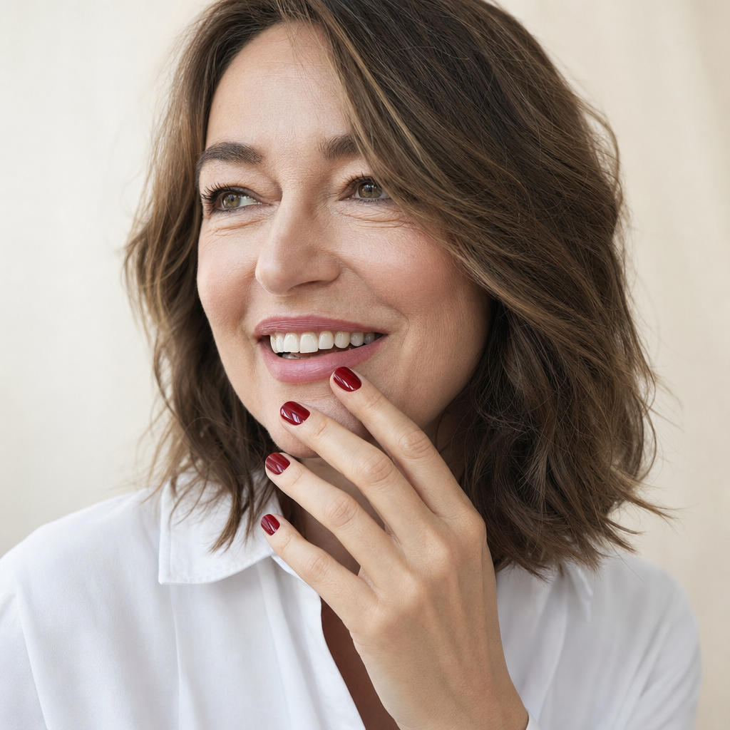 Sztuczne paznokcie żelowe do przyklejania z efektem lustrzanym