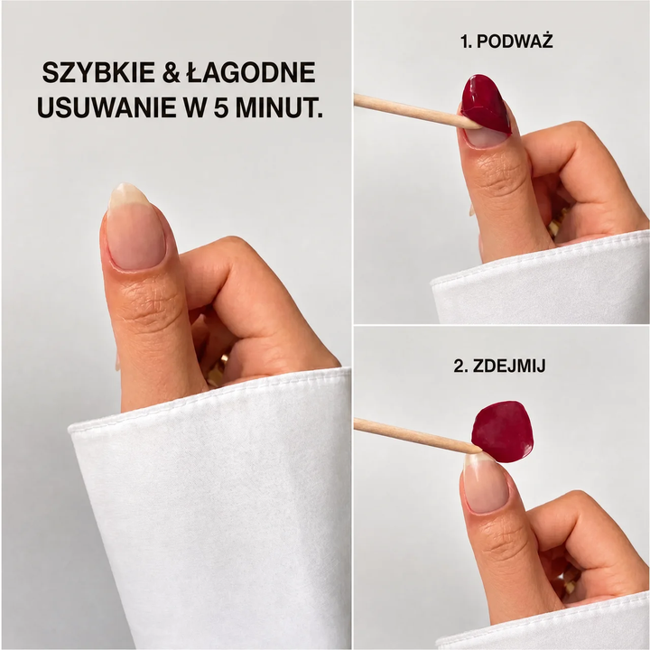 Sztuczne paznokcie żelowe do przyklejania z efektem lustrzanym