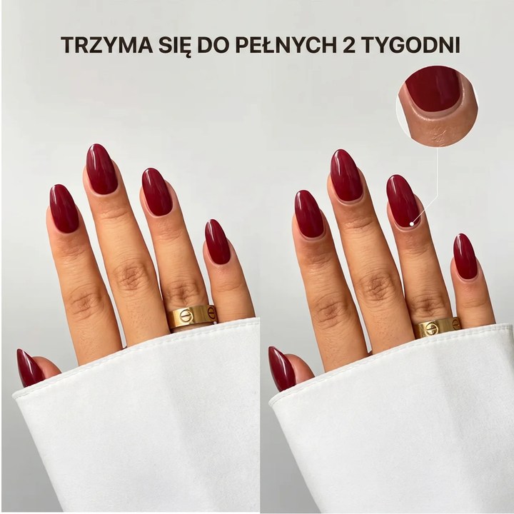 Sztuczne paznokcie żelowe do przyklejania z efektem lustrzanym