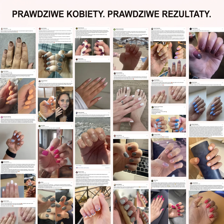 Sztuczne paznokcie żelowe do przyklejania z efektem lustrzanym