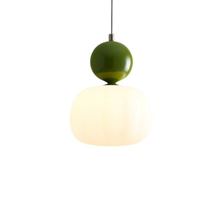 Lampa wisząca art deco z kloszem akrylowym nad stół do jadalni i salonu