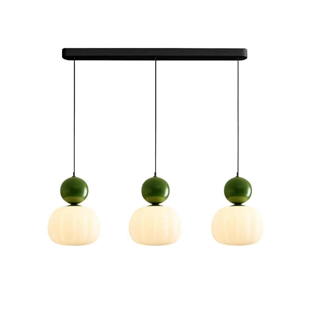 Lampa wisząca art deco z kloszem akrylowym nad stół do jadalni i salonu