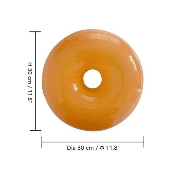 Kinkiet Donut z okrągłym kloszem w kształcie torusa