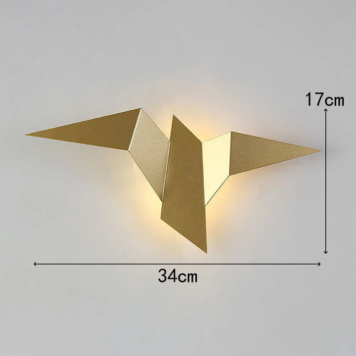 Kinkiet LED w kształcie ptaka origami