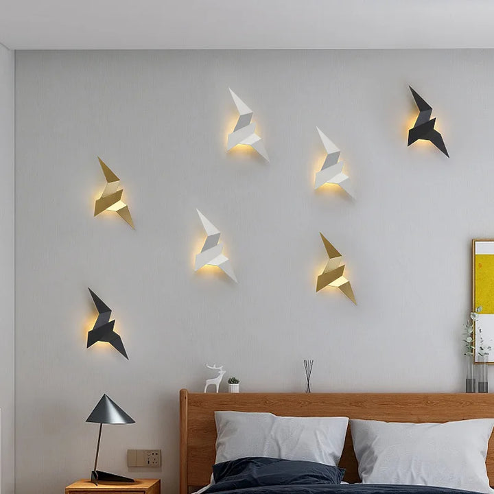 Kinkiet LED w kształcie ptaka origami