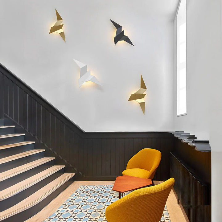 Kinkiet LED w kształcie ptaka origami
