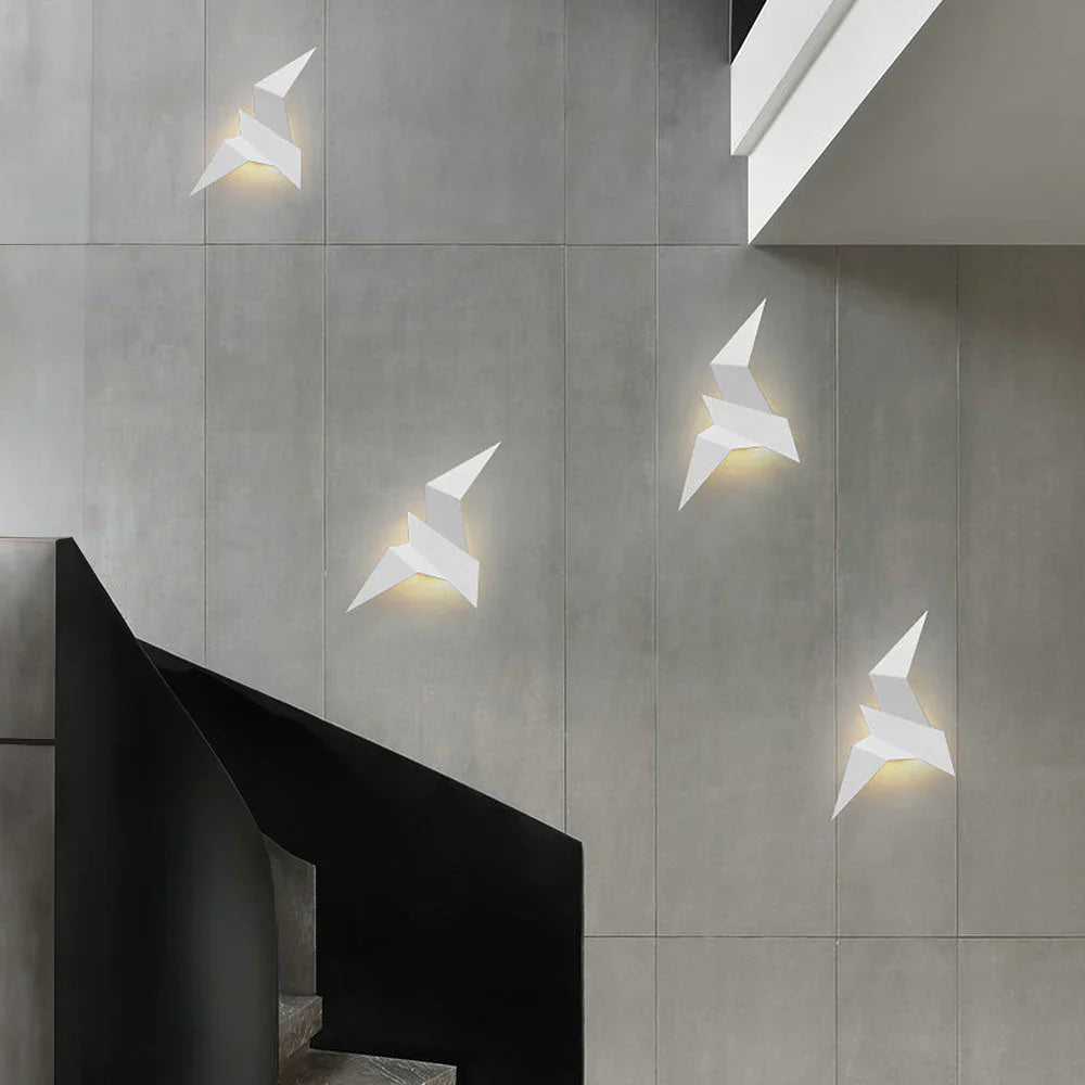Kinkiet LED w kształcie ptaka origami