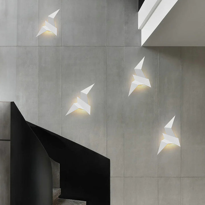 Kinkiet LED w kształcie ptaka origami