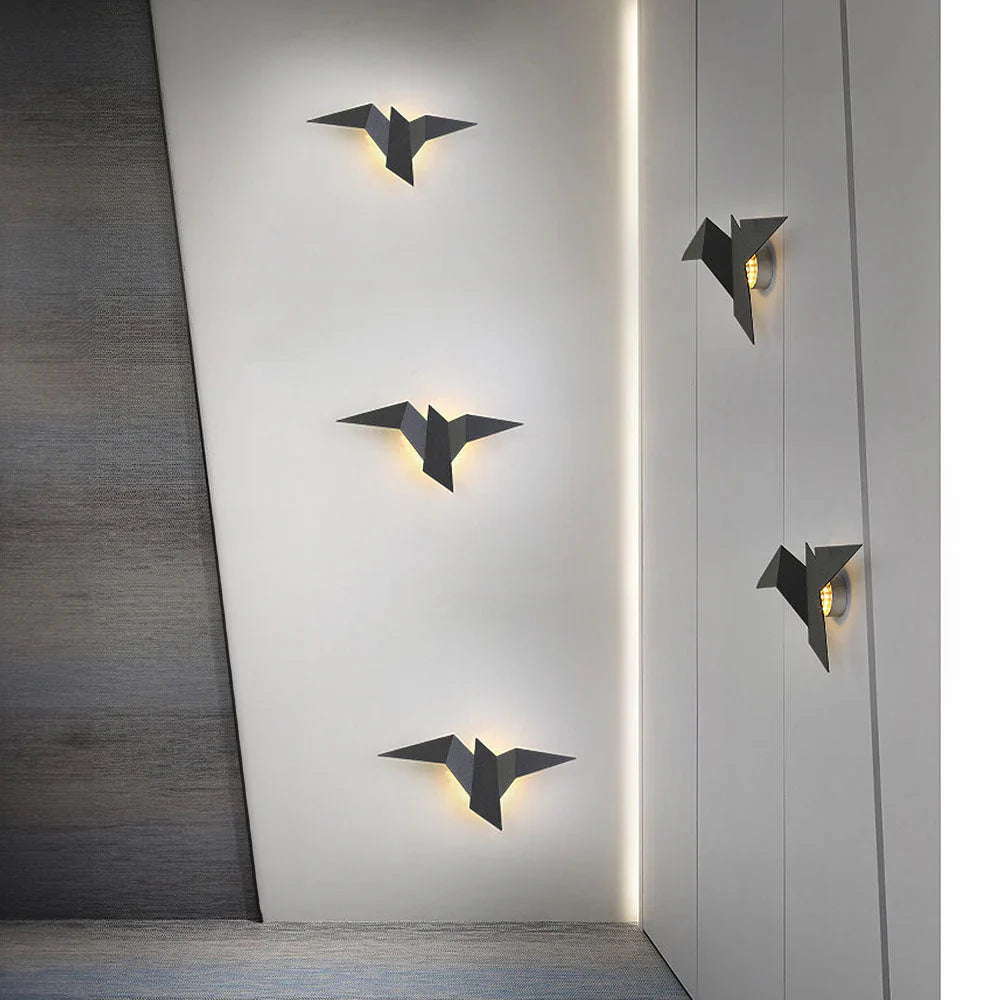 Kinkiet LED w kształcie ptaka origami